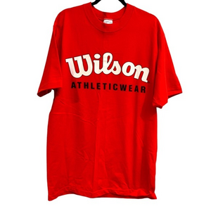 Vintage Wilson Athletic Wear Red White T Shirt Size‎ Large Tall
